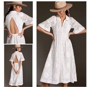 Anthropologie White Dress